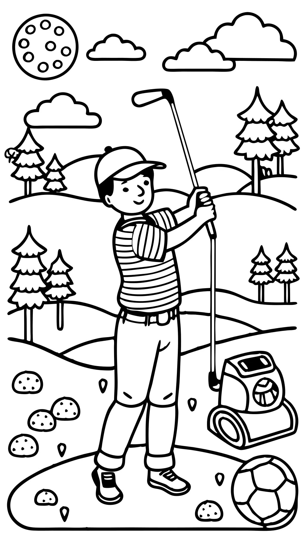 golf coloring page